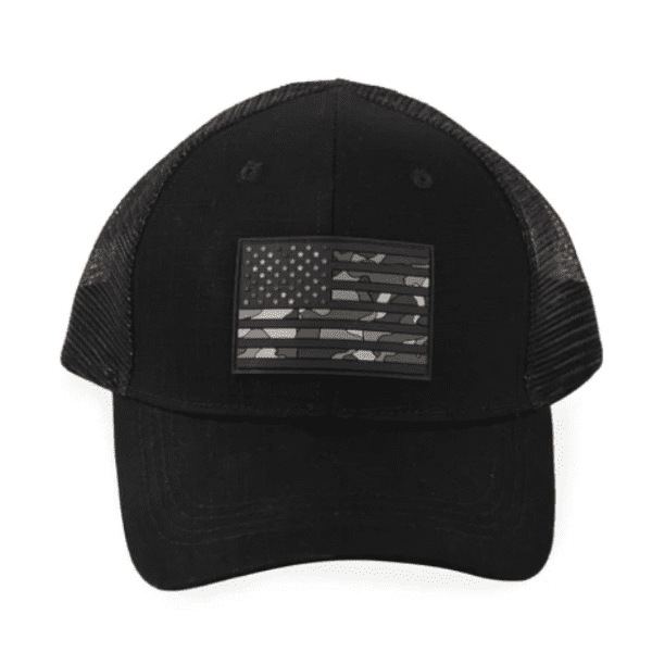 American Flag Camo Rubber Patch Highland Tactical Trucker Mesh HL-CP-43-BK