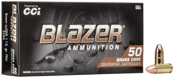 9MM CCI Blazer Brass 5200 115gr FMJ