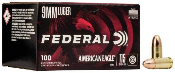 Federal 9MM American Eagle AE9DP100 115gr FJM 100
