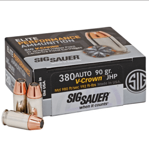 380 acp Sig Sauer V-Crown E380A1-20 90gr JHP