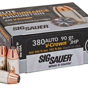 380 acp Sig Sauer V-Crown E380A1-50 90gr JHP