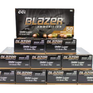 cci blazer brass 9mm 500 rounds 604544688023