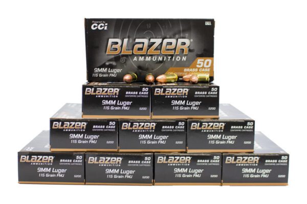 cci blazer brass 9mm 500 rounds 604544688023