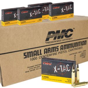 PMC X-Tac Rifle Ammunition 5.56 55gr FMJ-BT 1000 rounds