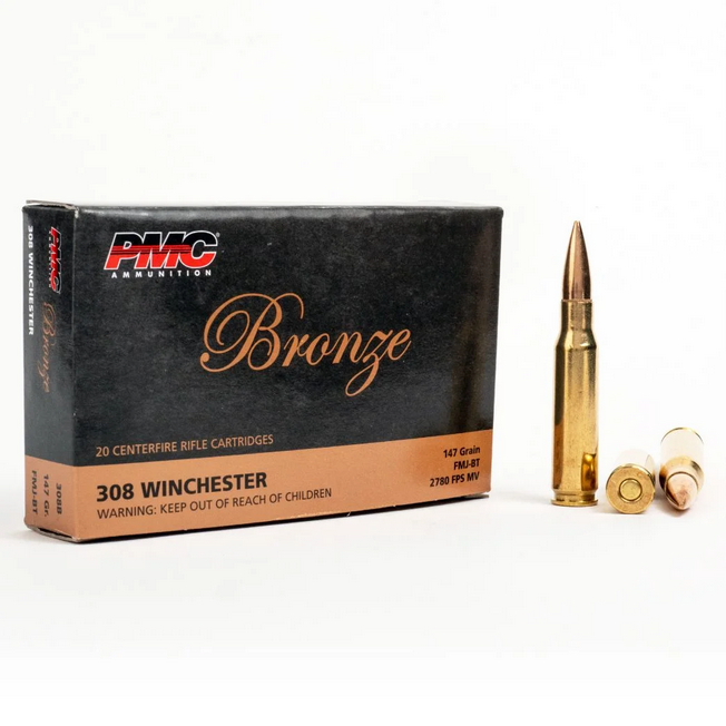 308 WIN PMC Bronze 147gr FMJBT 20 Rounds
