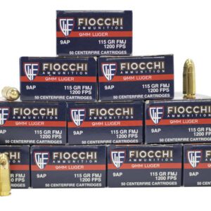 9MM Fiocchi 500 rounds 115gr fmj