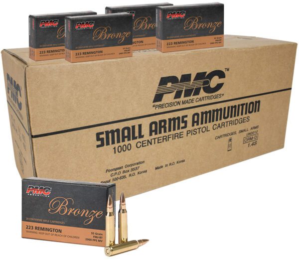 PMC Bronze 223 55gr FMJBT 1000 rounds