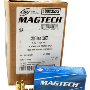 Magtech 9MM Luger 115gr FMJ 1000 Rounds