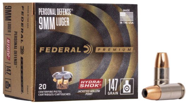 9MM Federal Hydra Shok 147gr