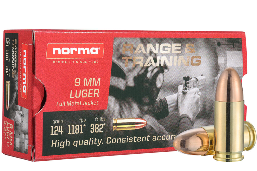 Norma 9MM Range and Training 124gr FMJ 50 rounds 810036150262