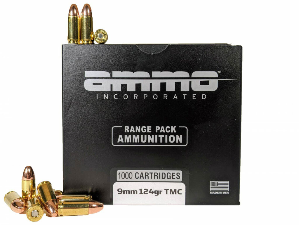 ammo inc 9mm 124gr TMC 1000 bullets