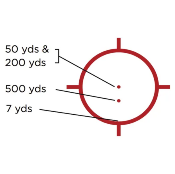 EOTech HHS VI 3x Holographic Sight 2-Dot Reticle Illuminated Black 2 dot 1moa