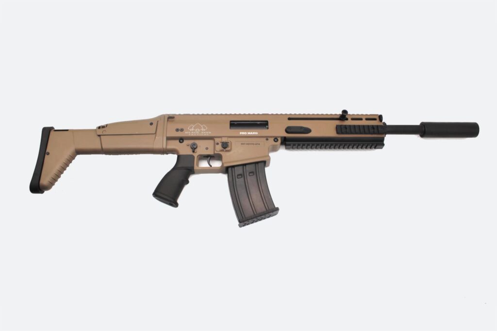 Photorealistic 8K studio shot of Black Aces Tactical SR12 semi-automatic shotgun in Flat Dark Earth finish, centered on a premium gradient background, clean and heroic composition with soft lighting highlighting the FDE texture and tactical details