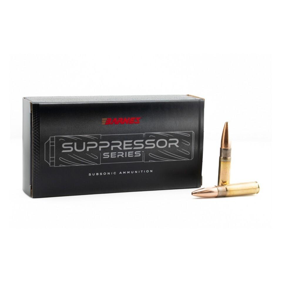 Barnes Suppressor Series Sierra MatchKing Rifle Ammunition .300 Blackout 220gr HP 1060 fps 20/ct Professional Bulk Ammo and Guns Company in United States